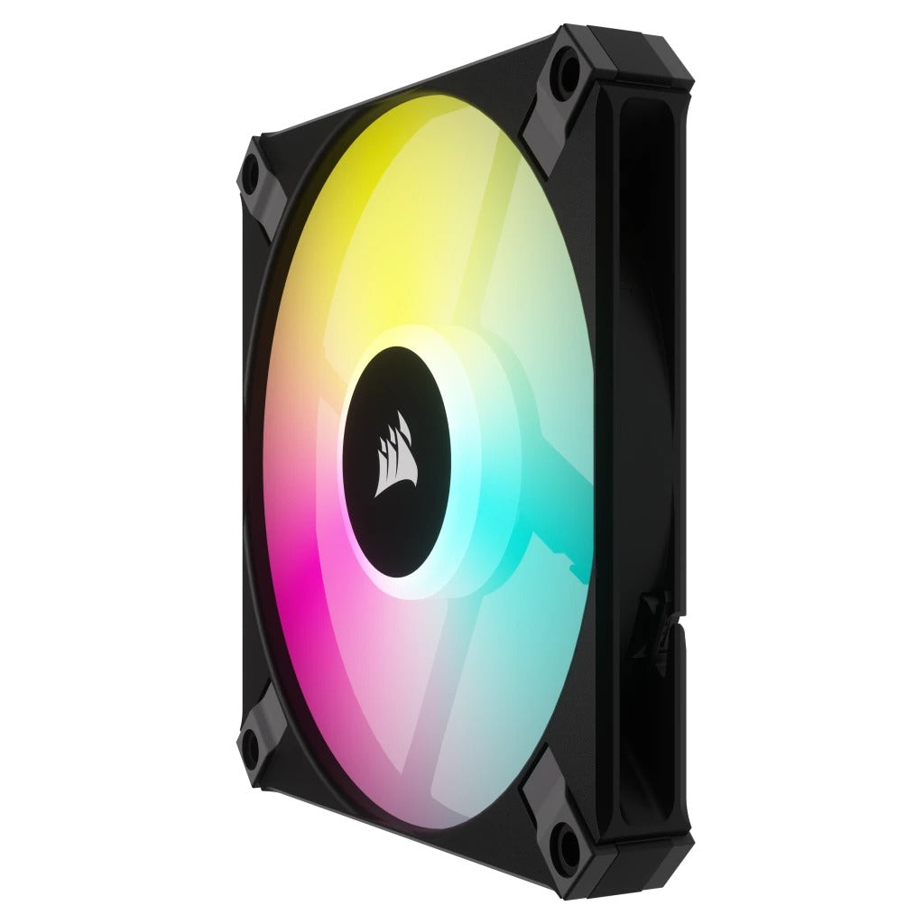 Corsair iCUE AF120 RGB Slim 120MM PWM Fluid Dynamic Bearing Fan With Lightning Node Core (Black)