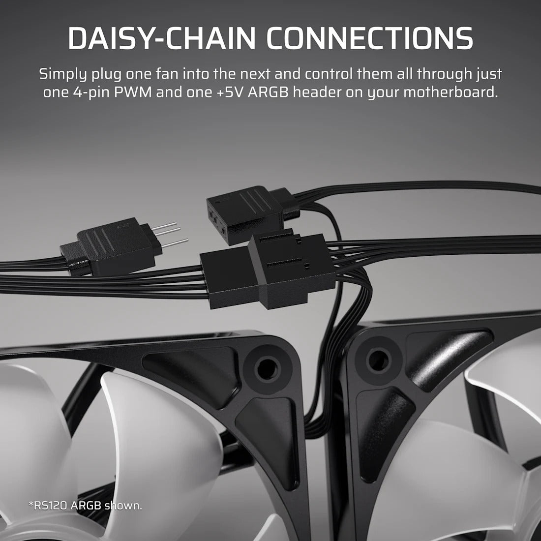 Corsair RS120-R ARGB 120mm PWM Reverse Fan - Triple Pack