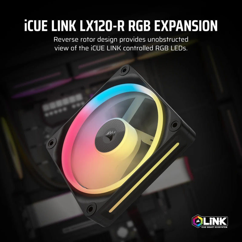 Corsair iCue Link LX120-R RGB 120mm PWM Reverse Single Expansion Fan