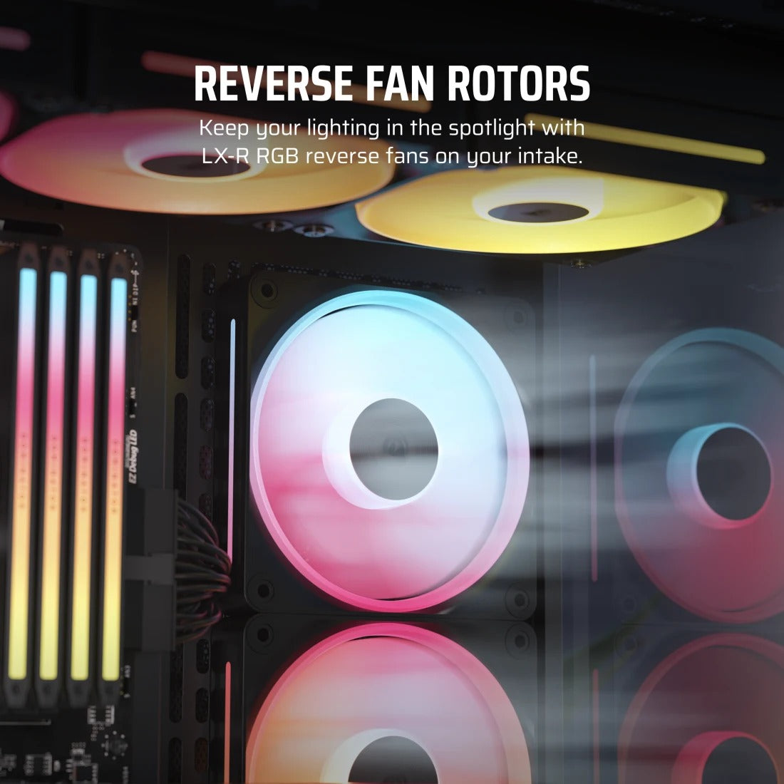 Corsair iCue Link LX120-R RGB 120mm PWM Reverse Triple Fan Kit