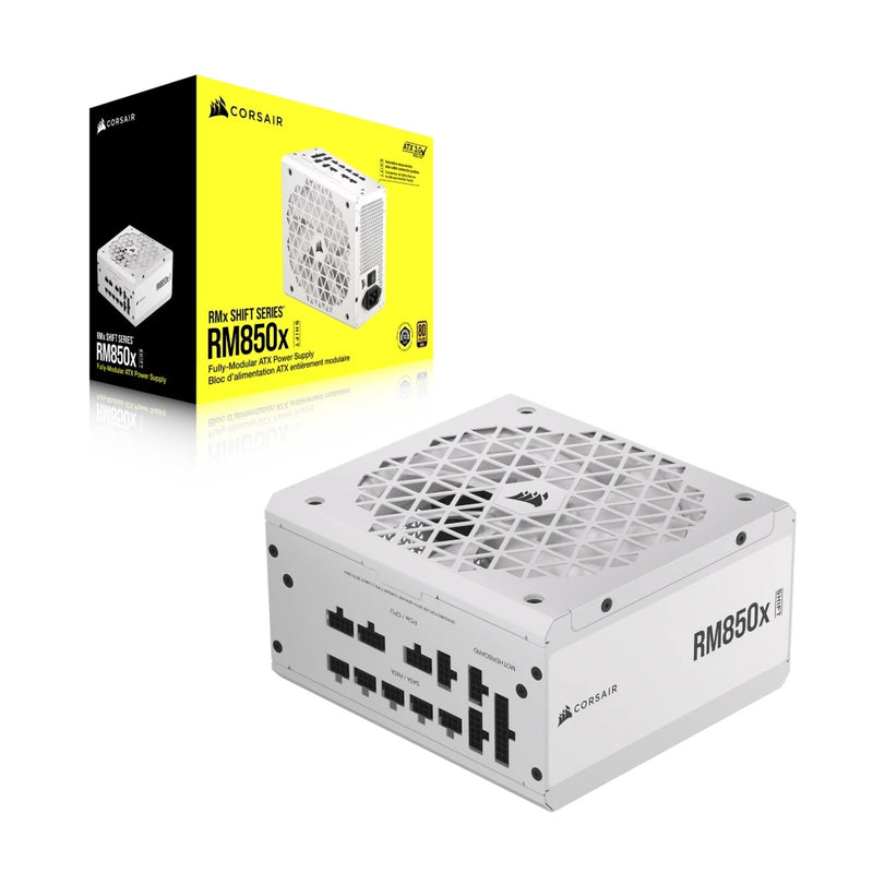 Corsair RMX RM850X Shift 850W ATX 80 Plus Gold Fully-Modular ATX Power Supply (White)