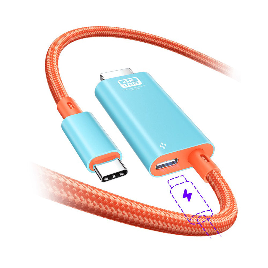 JSAUX Portable 2-in-1 TV Cable 2m for Nintendo Switch 2 (Blue) (CV0088)