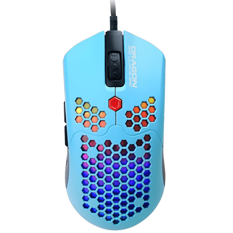 Dragonwar Ultra Light Honeycomb RGB Phoenix Pro Gaming Mouse Blue (ELE-G25-BU) - DataBlitz