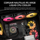 Corsair Nautilus 360 RS Performance 360MM RGB liquid CPU Cooler (Black, White)