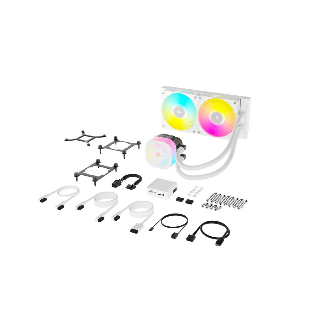 Corsair iCUE LINK TITAN 240 RX RGB AIO Liquid CPU Cooler (Black, White)