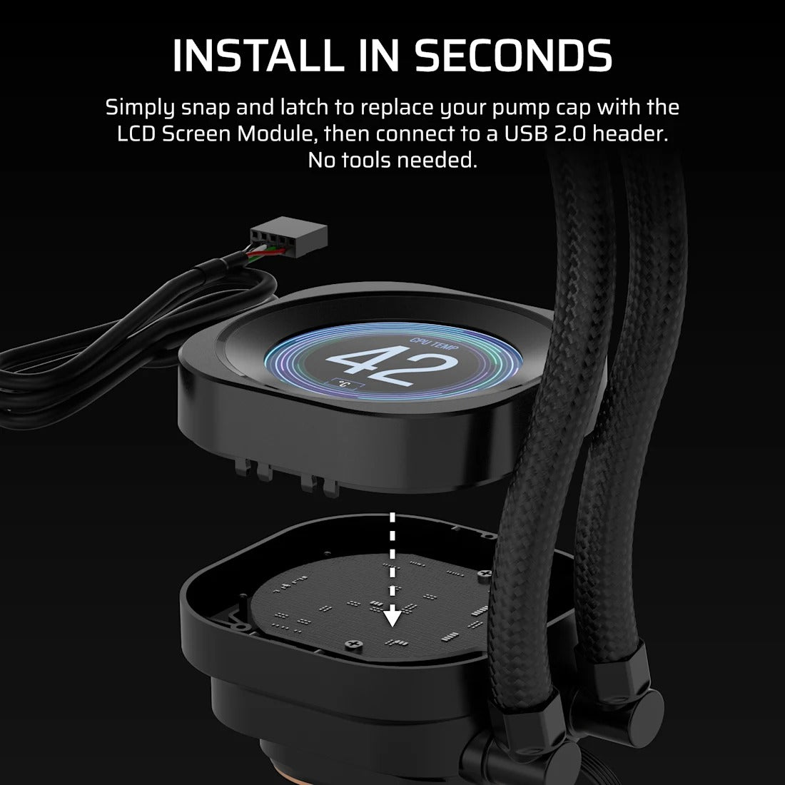 Corsair Nautilus RS LCD Screen Module for Nautilus RS Liquid CPU Coolers
