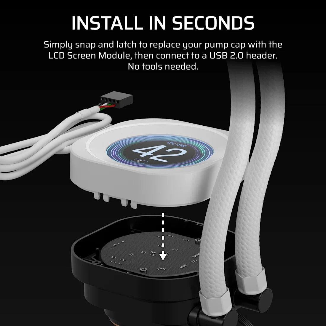 Corsair Nautilus RS LCD Screen Module for Nautilus RS Liquid CPU Coolers