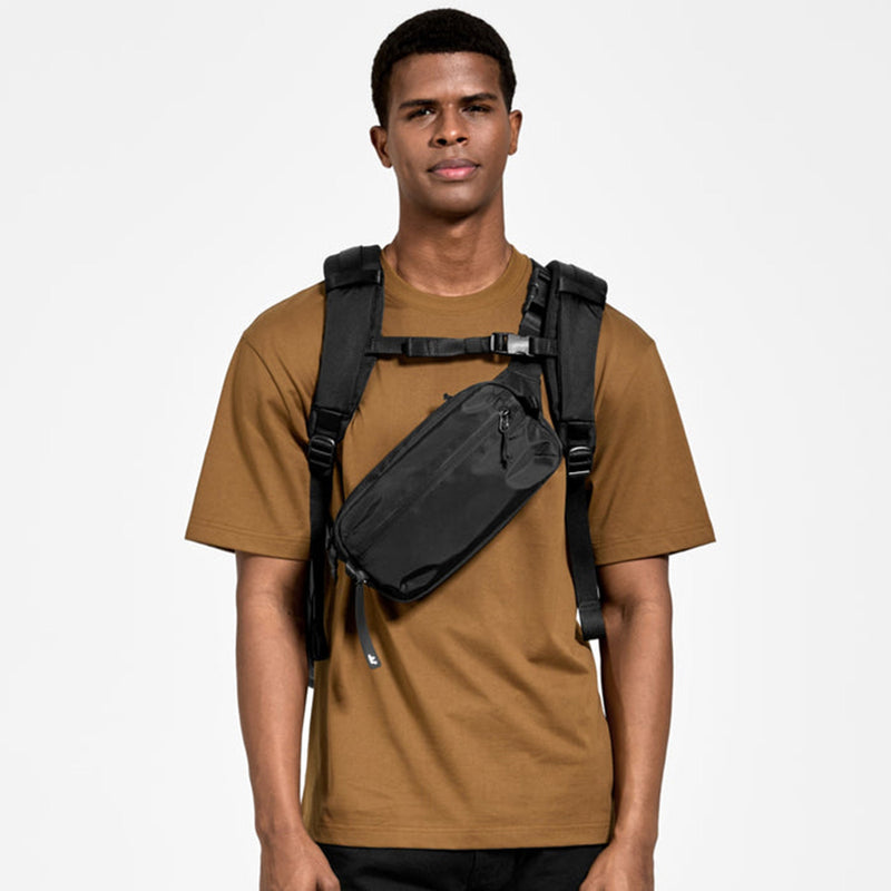 Tomtoc Aviator-T33 2.5L Chest Bag with RFID Blocking (Black, Grey) (T33S2D1, T33S2G1)