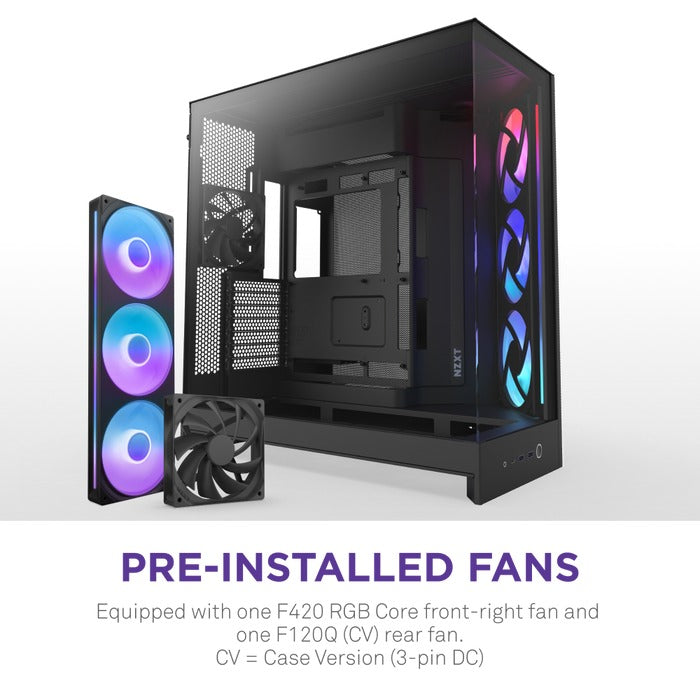 NZXT H9 Flow RGB Large Dual-Chamber Mid-Tower ATX Airflow Case with RGB