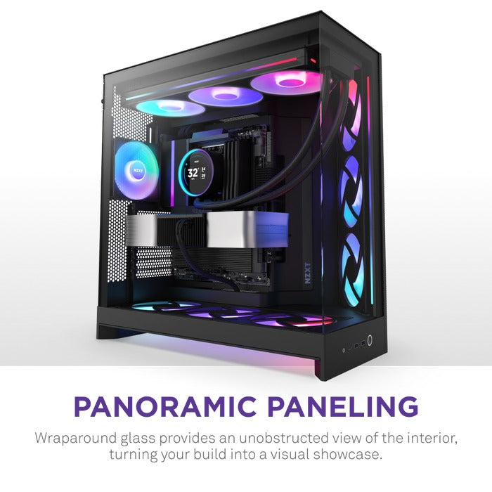 NZXT H9 Flow RGB Large Dual-Chamber Mid-Tower ATX Airflow Case with RGB