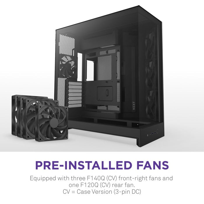 NZXT H9 Flow Large Dual-Chamber Mid-Tower ATX Airflow Case