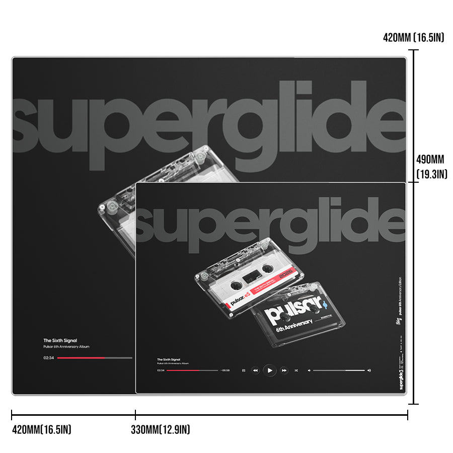 Pulsar Superglide 3 Premium Glass Mousepad 6th Anniversary Edition (Cassette)