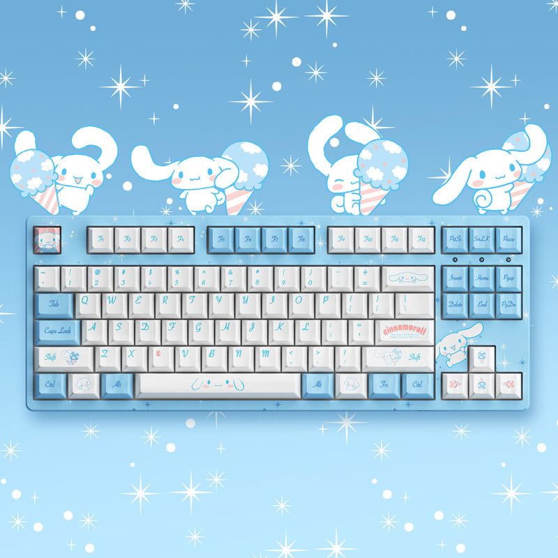 Akko Cinnamoroll 3087V2 Wired Mechanical Keyboard Tray Mount (Akko CS Sakura Switch)