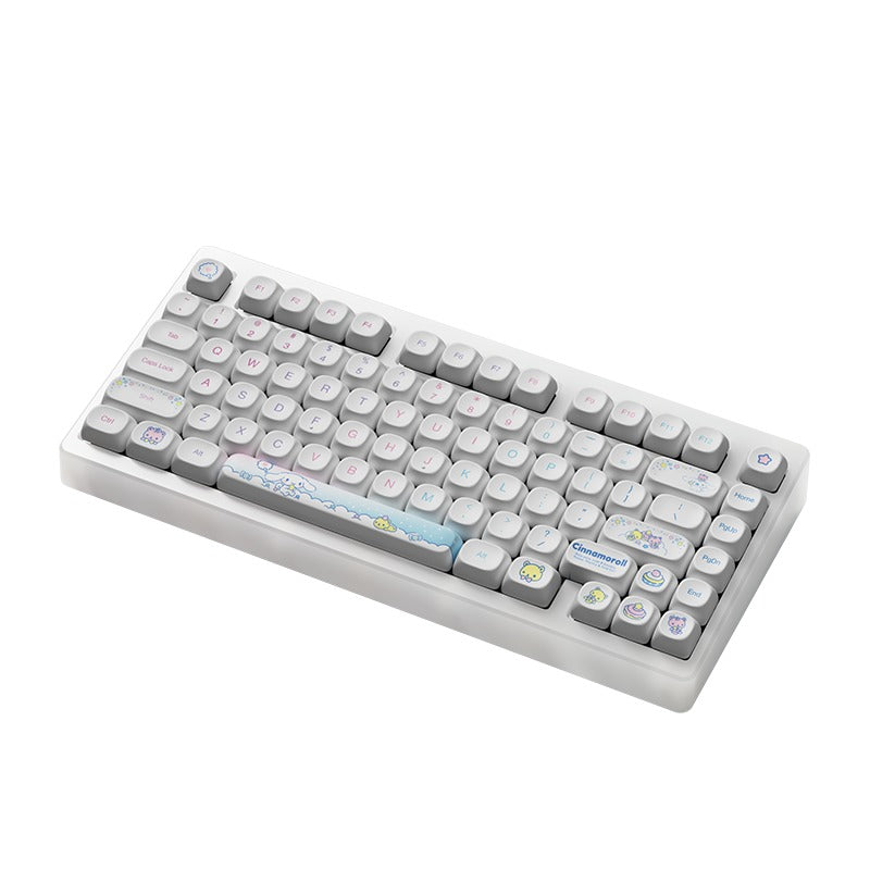 Akko Cinnamoroll ACR TOP 75B Acrylic Case Multi-Mode RGB Hot-Swappable Mechanical Keyboard (Pudding PBT Keycaps) (Akko Creamy Cyan Switch)