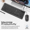 Promate Combo-CM6 Quiet Keys Wired Keyboard And 1200 DPI Mouse (Black)