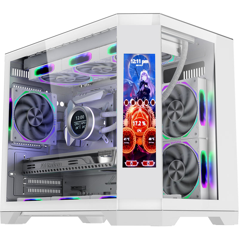 Coolman Spectra M-ATX/ITX PC Case with Customizable LCD Screen Display