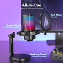 Maono DGM20G USB RGB Gaming Condenser Noise Canceling Microphone