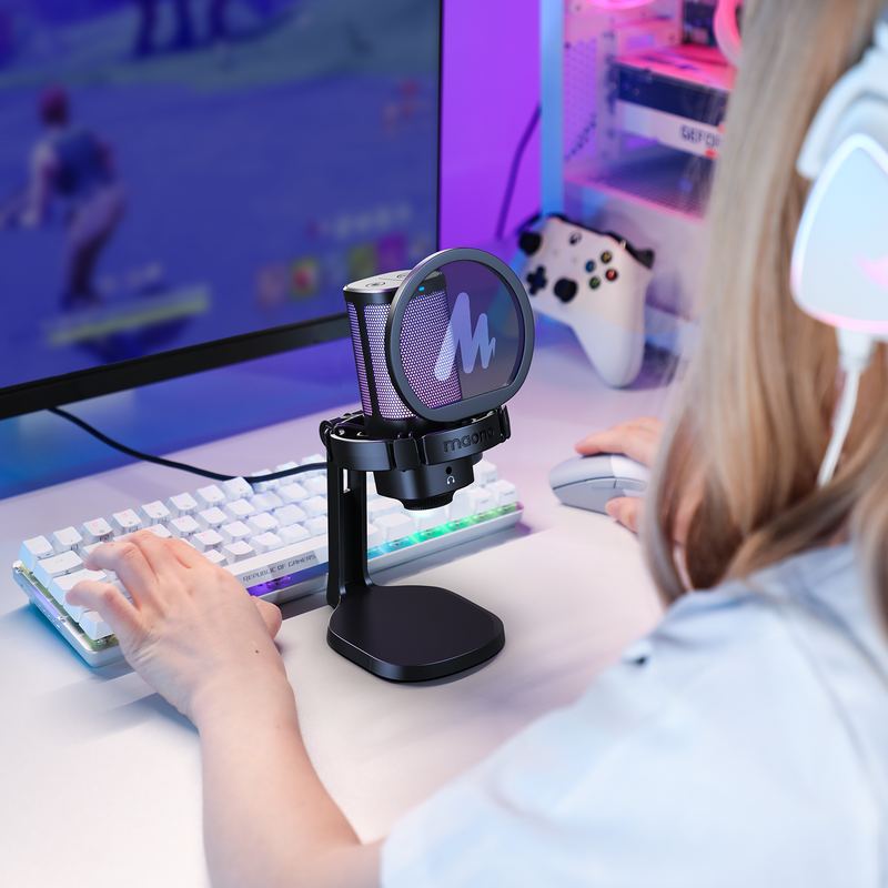Maono DGM20G USB RGB Gaming Condenser Noise Canceling Microphone