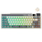Royal Kludge RK M70 Tri-Mode RGB 73 Keys Hot-Swappable Mechanical Keyboard Cyan Purple 
