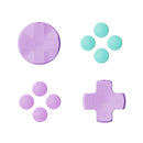 Skull & Co. D-Pad Button Cap Set for Nintendo Switch 2 (SFC, Neon Blue/Red, Light Purple/Light Green)