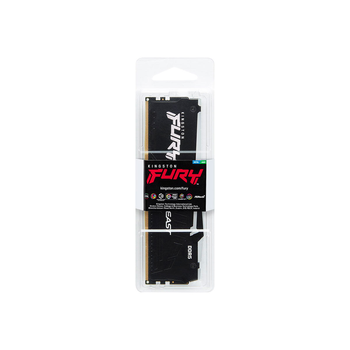 Kingston Fury Beast RGB 8GB DDR5 6000MT/s CL30-36-36 1.4V EXPO/XMP Desktop Memory (KF560C30BBEA-8)