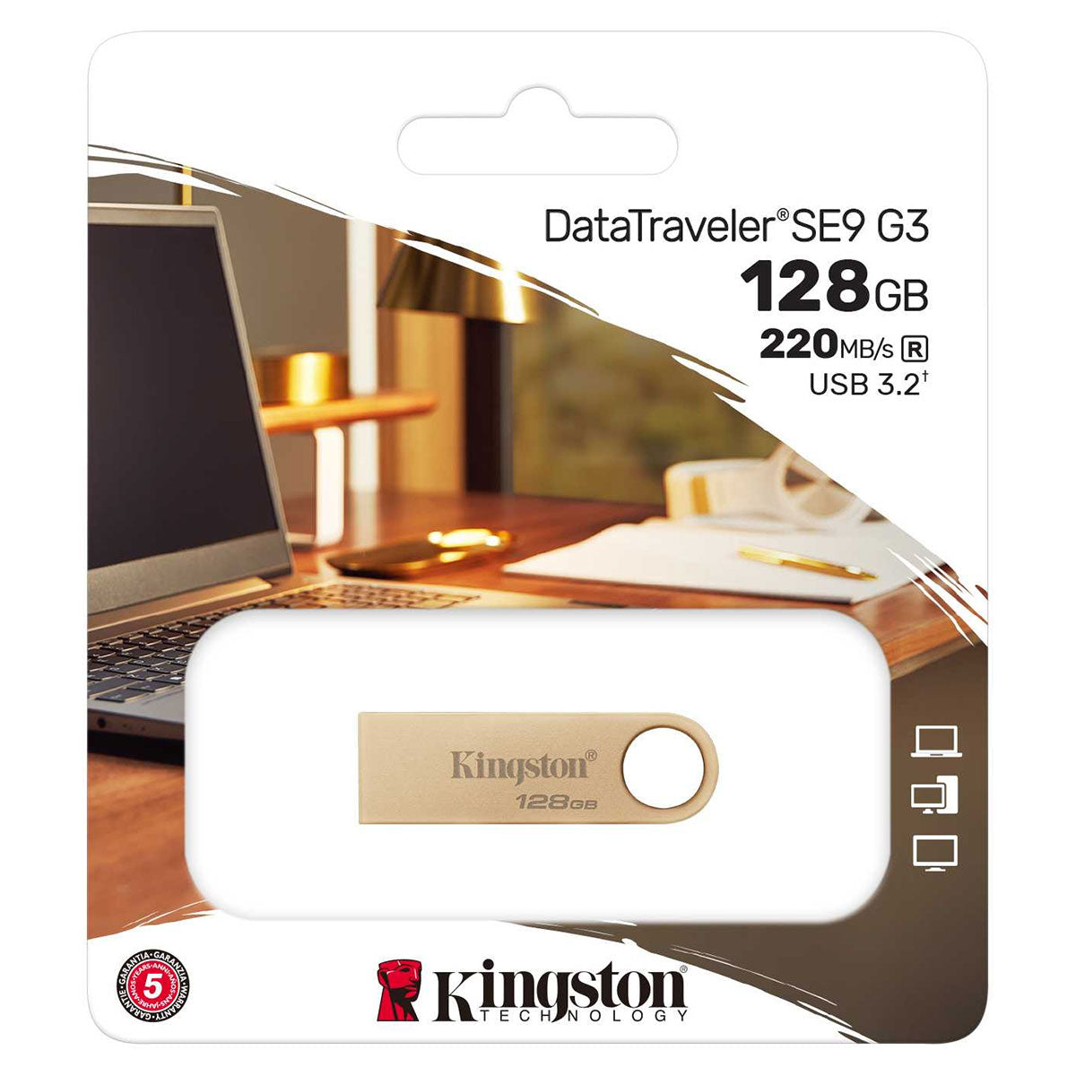 Kingston DataTraveler SE9 G3 USB 3.2 Gen 1 220mb/s Read Type-A USB Flash Drive