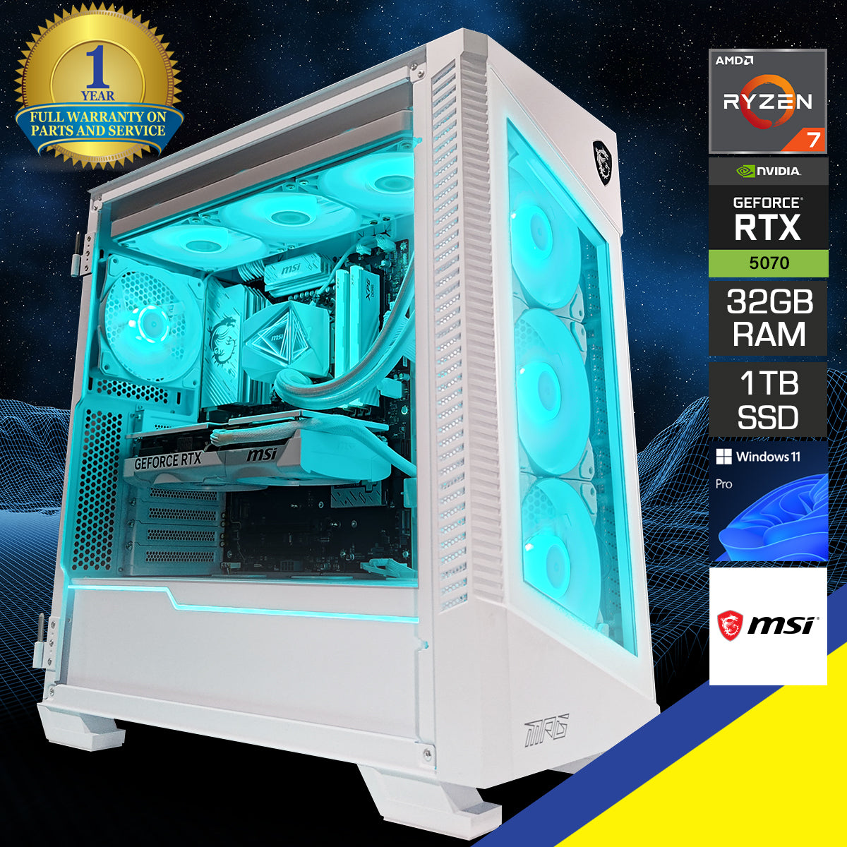 Optima Velox White Desktop Gaming PC | DataBlitz