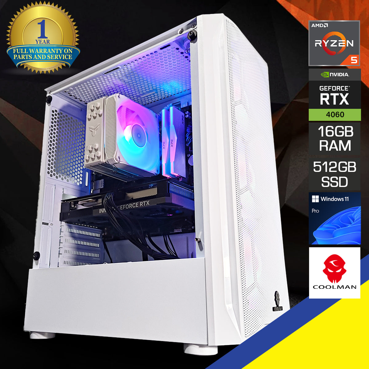 Alpha Aurora White Desktop Gaming PC | Datablitz