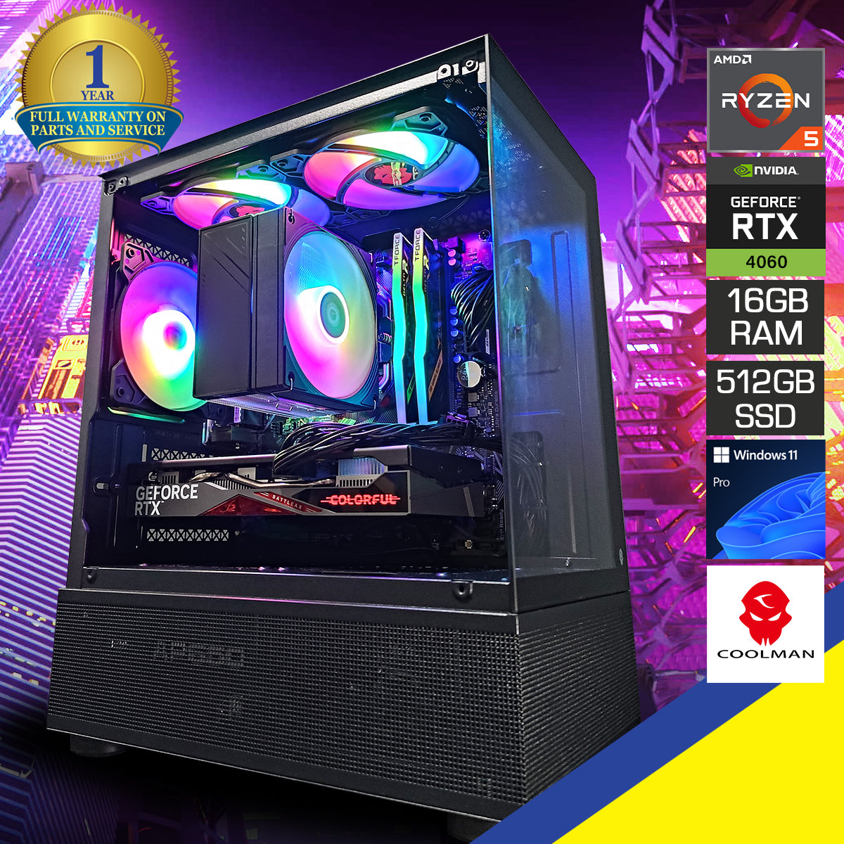 Alpha Reyna Black Desktop Gaming PC