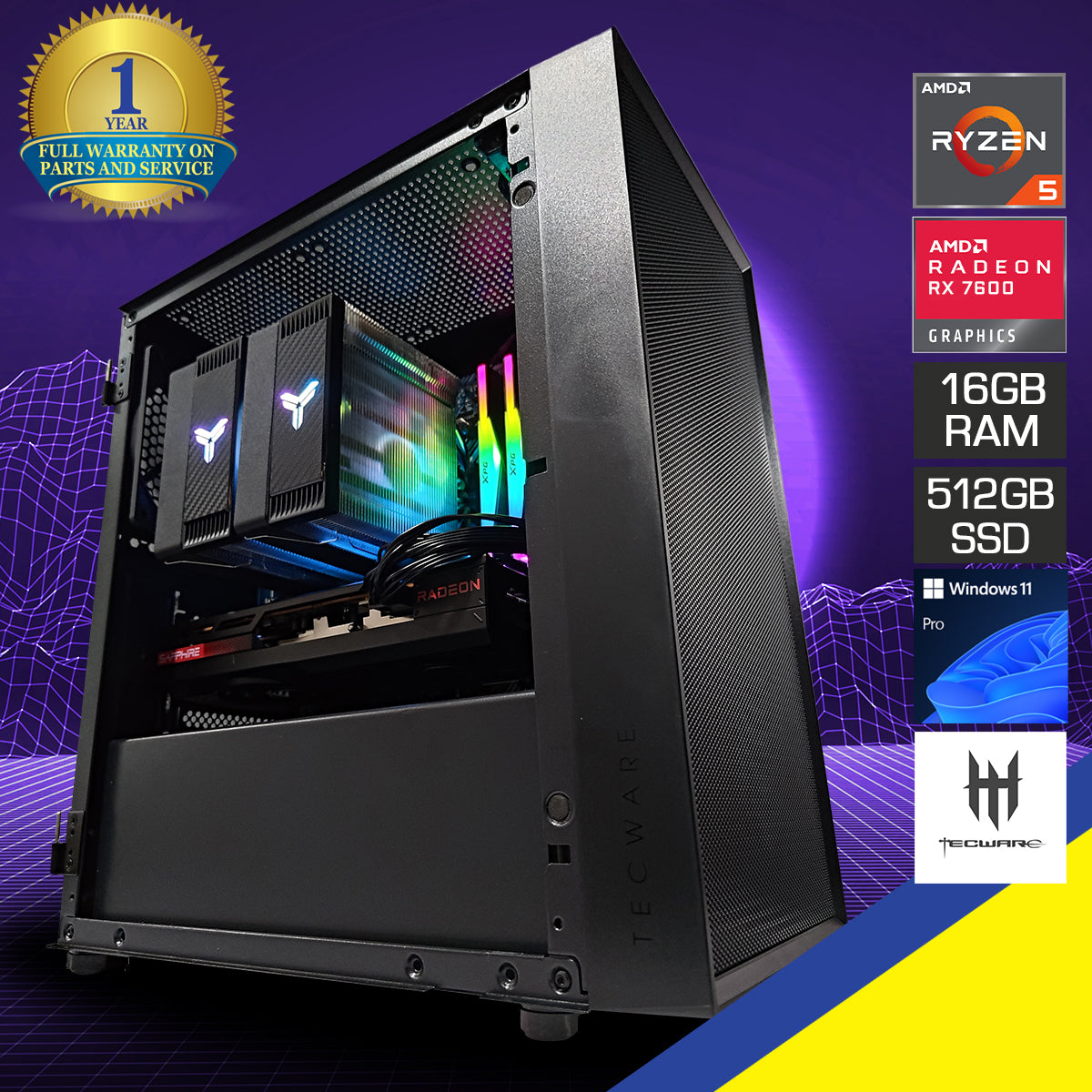 Alphasync Desktop Home All products Alpha Nexus Air Black Desktop Gaming ...