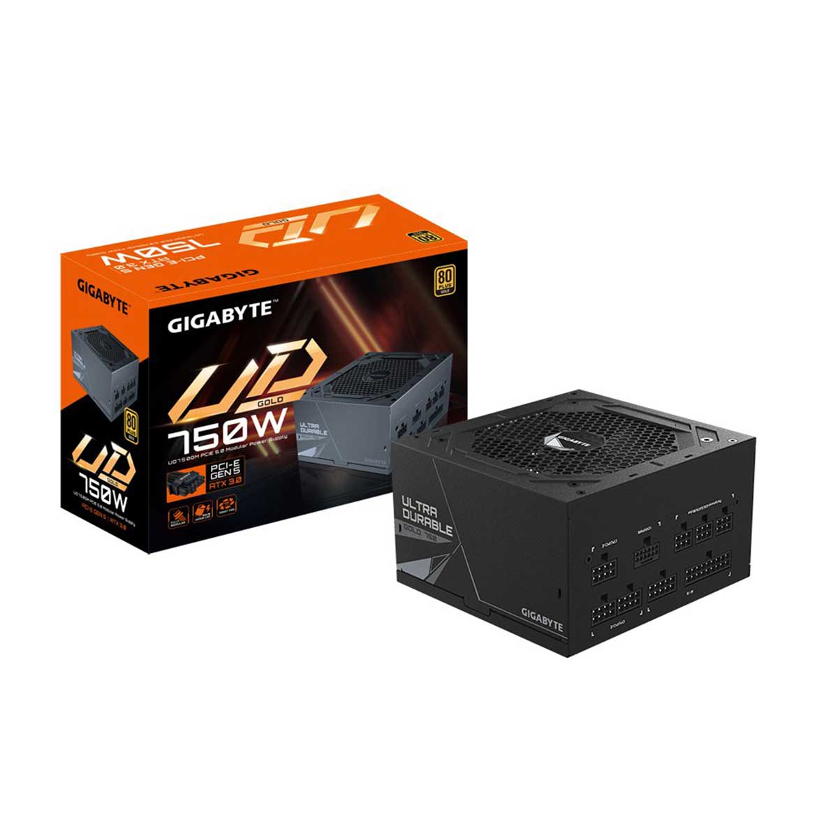 Gigabyte GP-UD750GM-PG5 750W 80+ Gold PCIE GEN 5.0 ATX 3.0 Modular Power Supply
