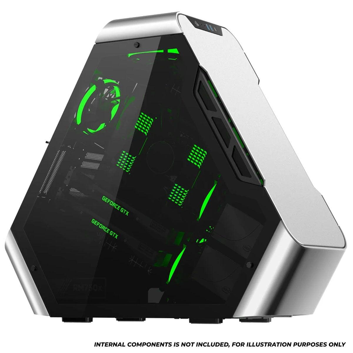 Jonsbo TR03-A Aluminum Panel ATX Equilateral Triangle Computer Case (Silver)