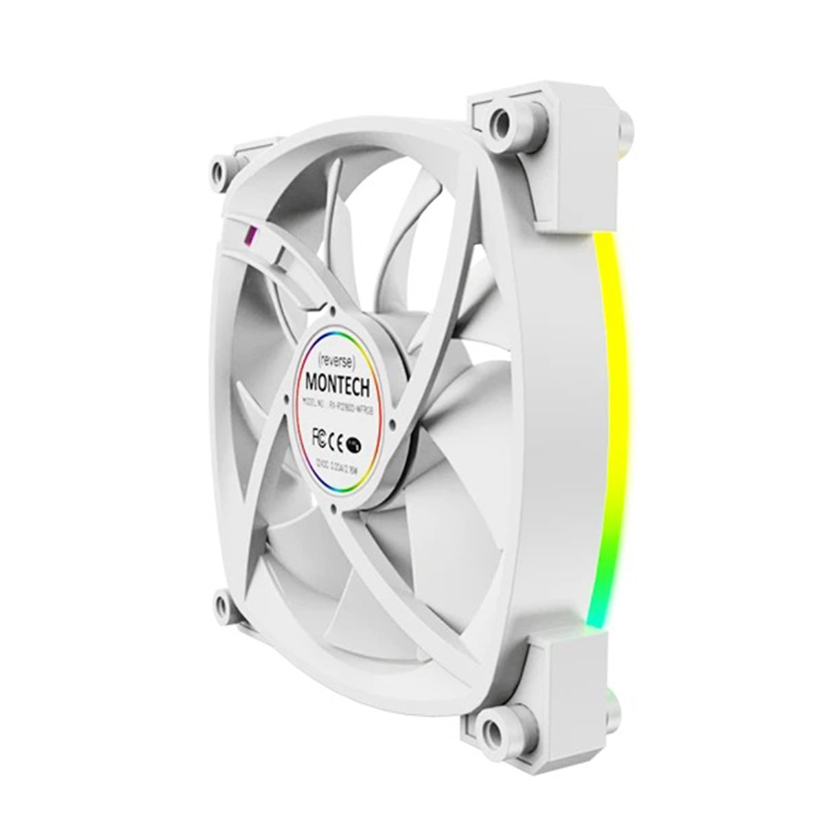 Montech RX120 PWM 120mm ARGB Reverse Single Fan Kit (Black, White)