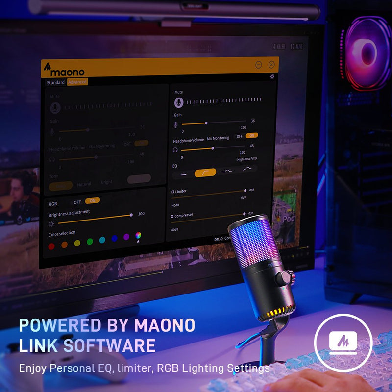 Maono DM30 RGB USB Condenser Microphone