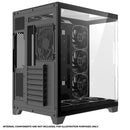 Coolman Zentra Luxe ATX Vision PC Case (Black, White)