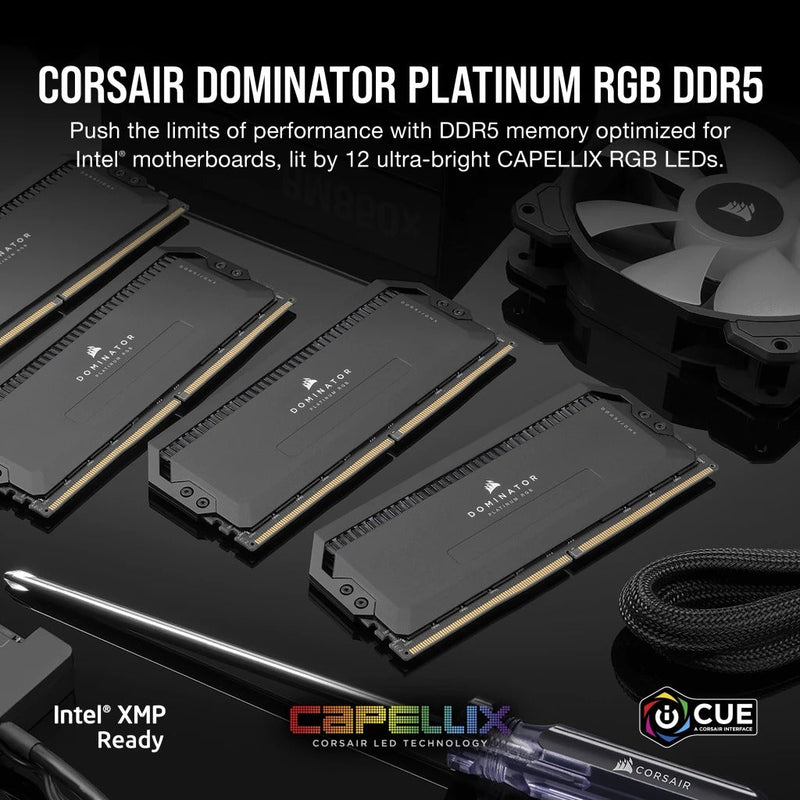 Corsair Dominator Platinum RGB 32GB (2x16GB) DDR5 6000MHZ CL36 Intel XMP Memory Kit | DataBlitz
