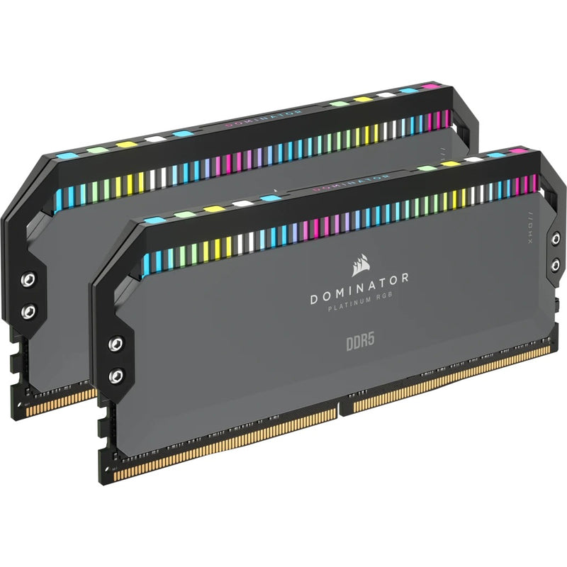 Corsair Dominator Platinum RGB 64GB (2x32GB) DDR5 DRAM 6000MHz CL30 AMD EXPO & Intel XMP Memory Kit (Grey) (CMT64GX5M2B6000Z30)