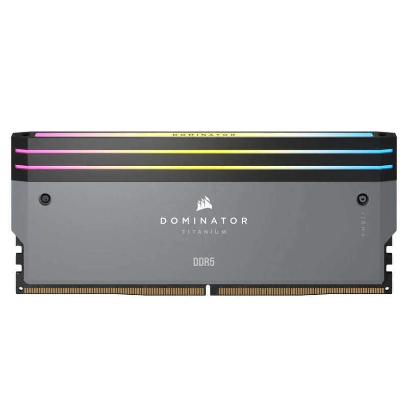 Corsair Dominator Titanium RGB 64GB (2x32GB) DDR5 DRAM 6000MT/s CL30 AMD Expo & Intel XMP Memory Kit (Grey) (CMP64GX5M2B6000Z30)