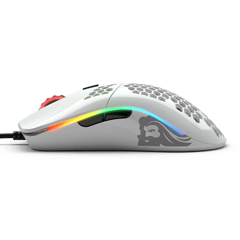 GLORIOUS MODEL O- (MINUS) RGB GAMING MOUSE (GLOSSY WHITE) - DataBlitz