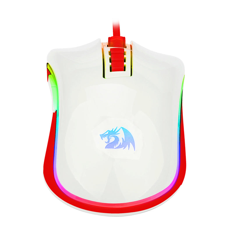 Redragon Cobra Wired Gaming Mouse (White Red) (M711C) - DataBlitz