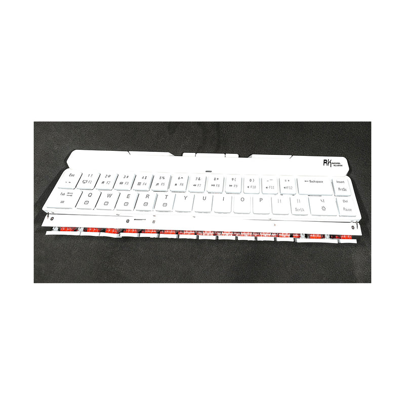 ROYAL KLUDGE RK925 DUAL-MODE FOLDABLE MECHANICAL KEYBOARD WHITE (RED SWITCH) - DataBlitz