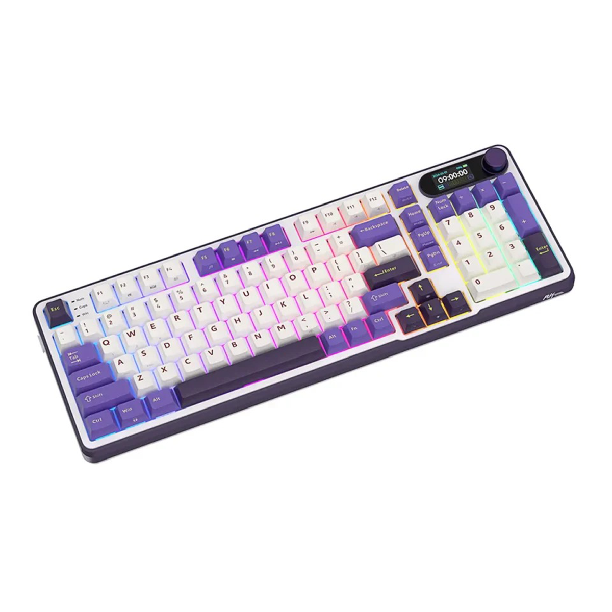 Royal Kludge RK-S98 Tri-Mode RGB 98 Keys Hot Swappable Mechanical Keyboard Blackberry Mousse