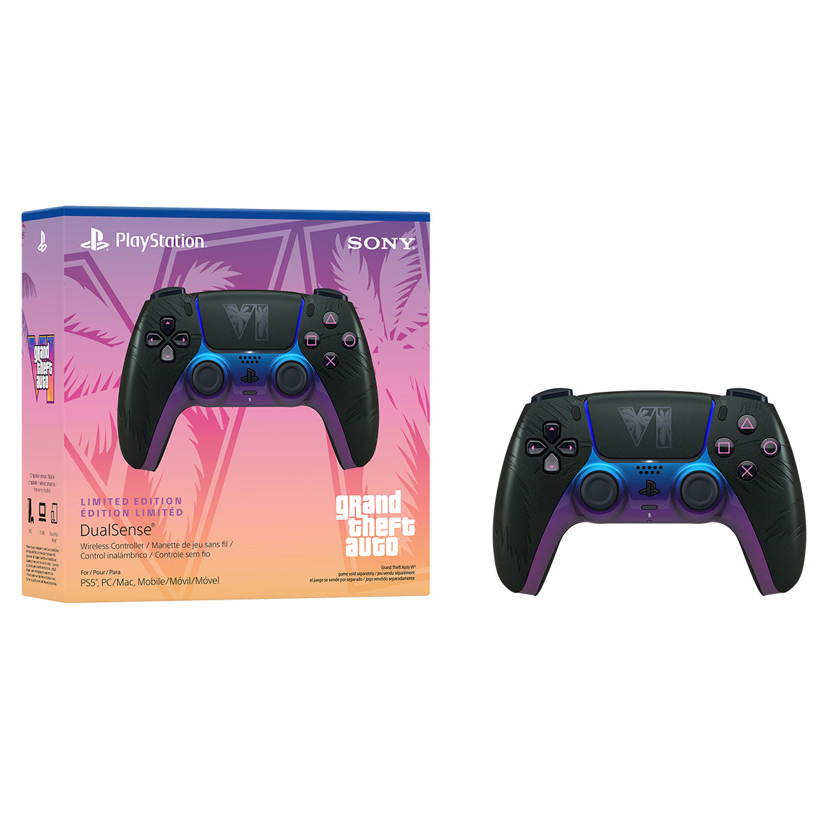 PS5 DualSense Wireless Controller Grand Theft Auto VI Black Limited Edition