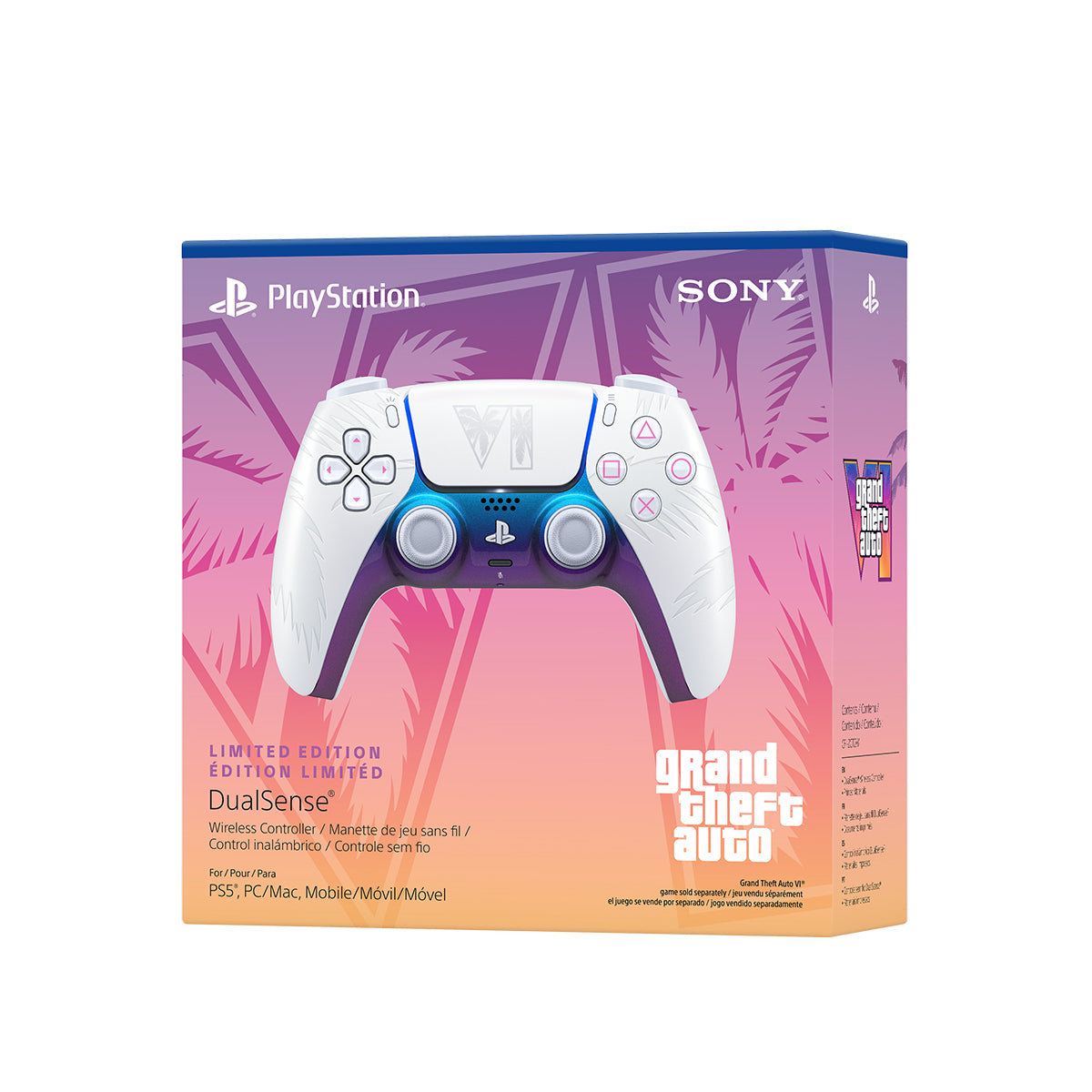 PS5 DualSense Wireless Controller Grand Theft Auto VI White Limited Edition