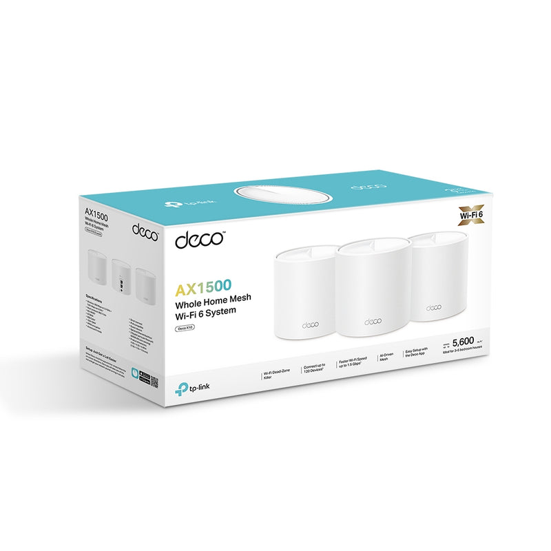 TP-Link AX1500 Whole Home Mesh WiFi-6 System (Deco X10 3-Pack)