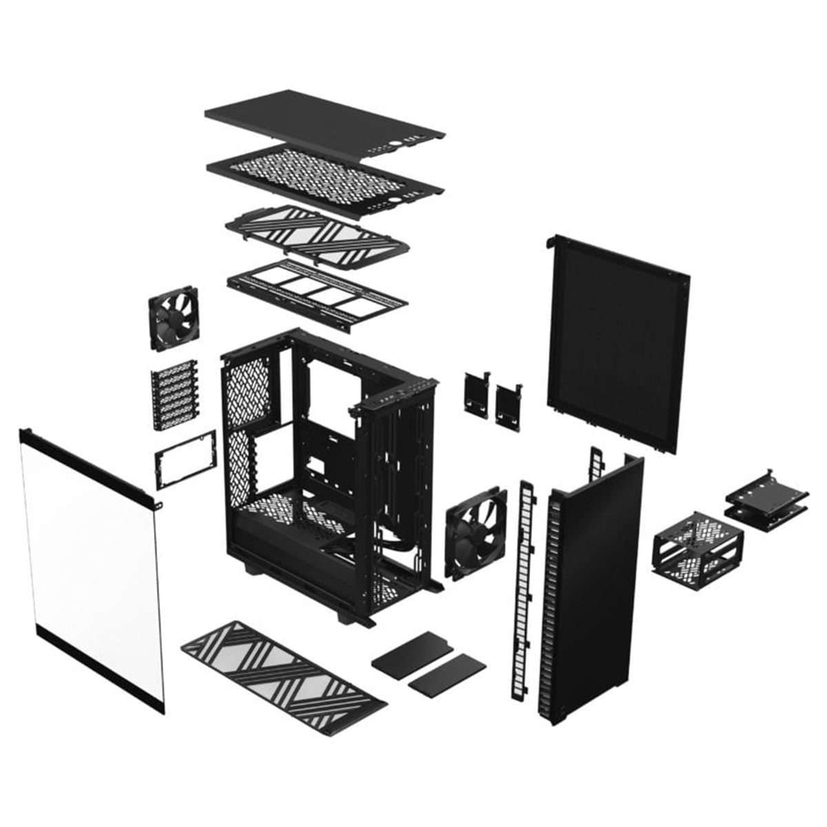Fractal Design Define 7 Compact Computer Case (Black TG Light Tint) (FD-C-DEF7C-03)