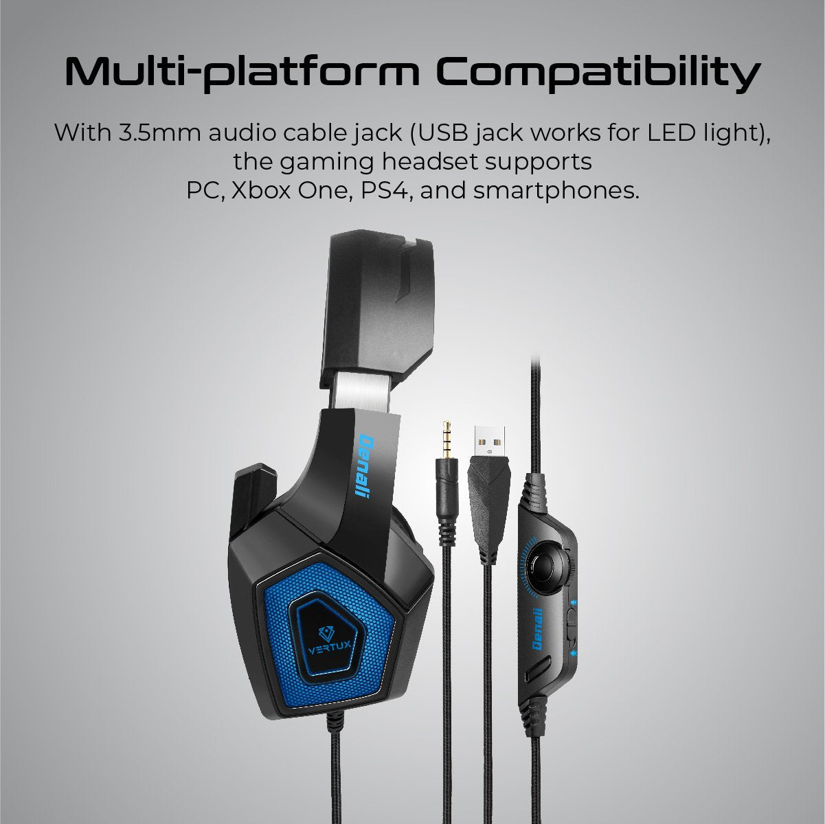 Vertux High Fidelity Surround Sound Gaming Headset Denali | DataBlitz