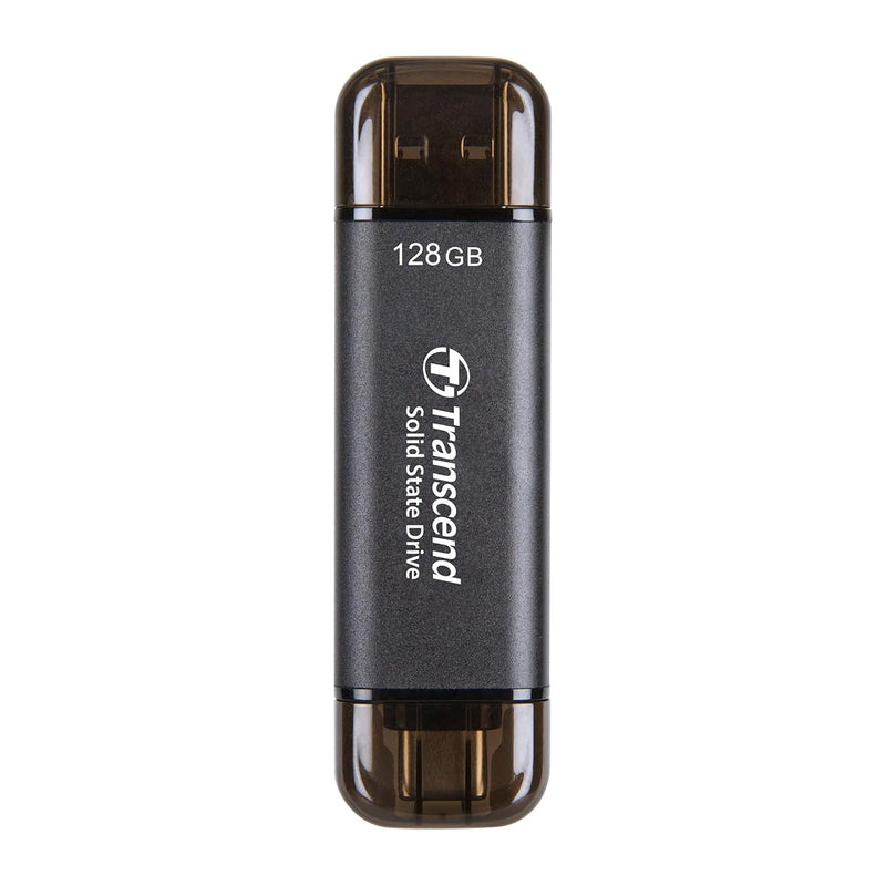 Transcend ESD310C 128GB Dual USB 10Gbps Read up to 1050MB/s Type-C/A Portable SSD (TS128GESD310C)