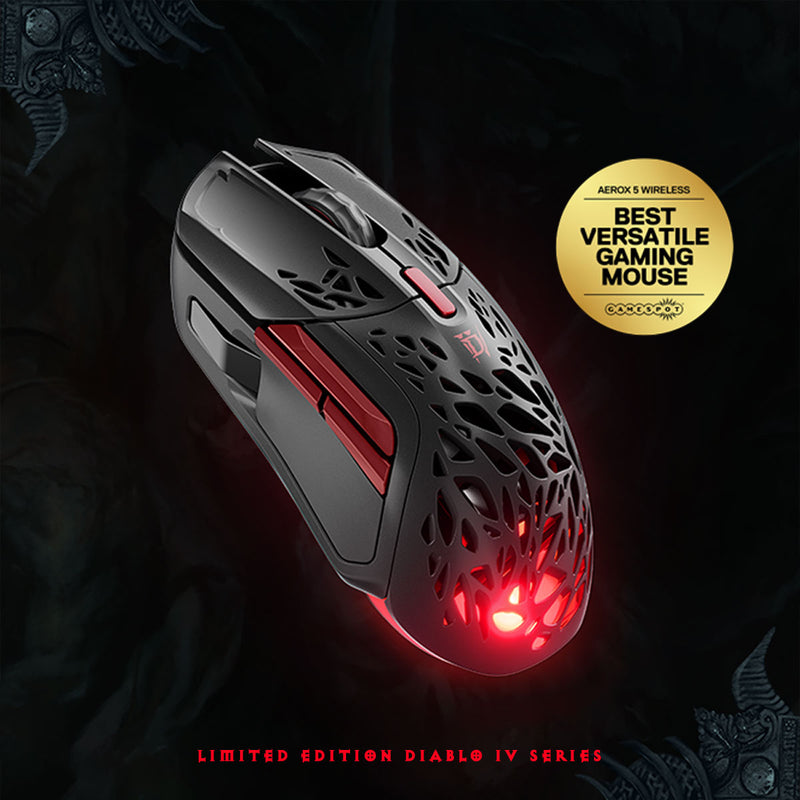 SteelSeries Aerox 5 Wireless Ultralight Multi-Genre Gaming Mouse Diablo IV Limited Edition (62403)