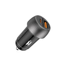 Promate DriveGear-PD33 Ultra-Fast Dual Port Car Charger with 33W Power Delivery & QC 3.0
